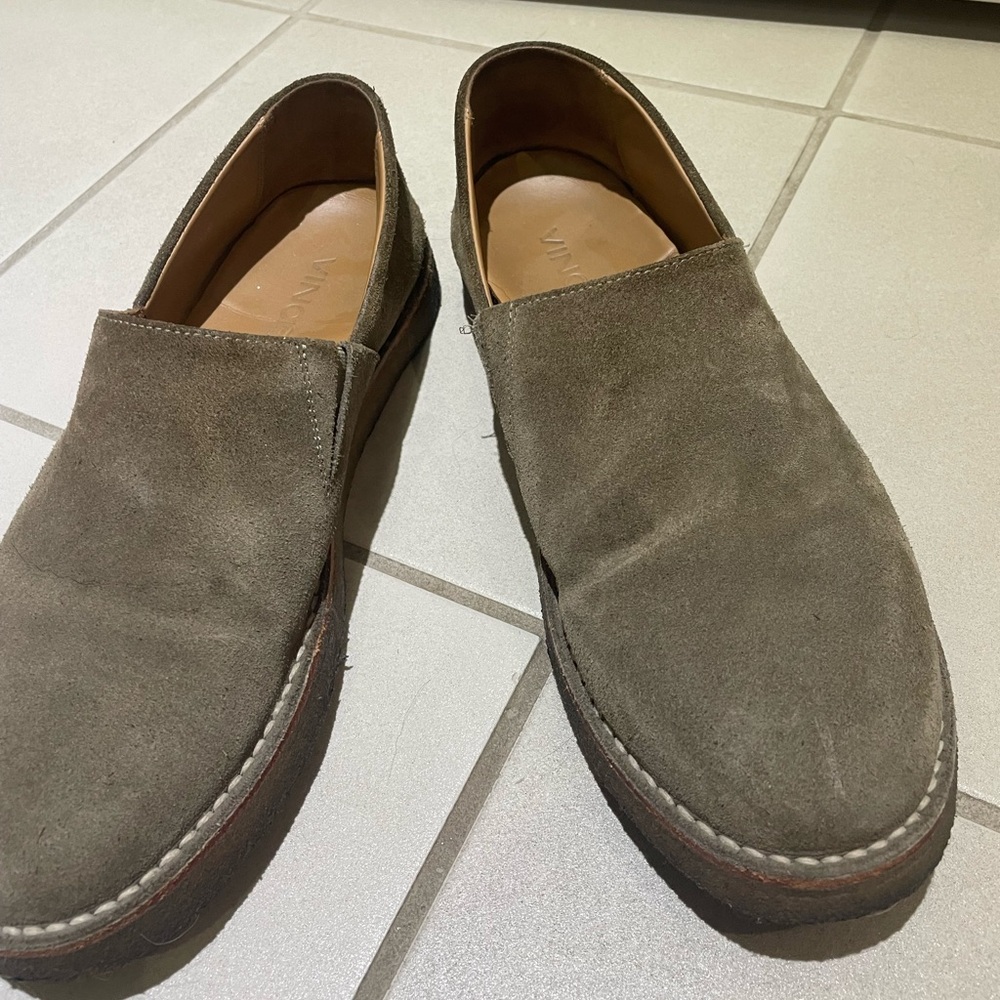Vince suede slip on loafers